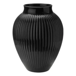 Knabstrup vas räfflad 27 cm, Svart