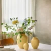 Knabstrup vas räfflad 27 cm, Yellow