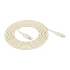 Kord USB-C till USB-C laddningskabel 1,8 m, Pearled Ivory