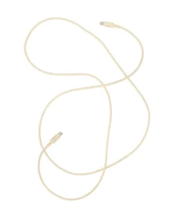 Kord USB-C till USB-C laddningskabel 1,8 m, Pearled Ivory