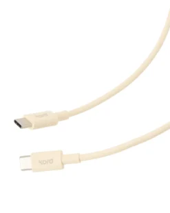 Kord USB-C till USB-C laddningskabel 1,8 m, Pearled Ivory
