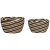 Korg rund 2-pack, Svart-brun-natur
