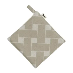 Korg XL grytlapp 23x23 cm, Natur-taupe