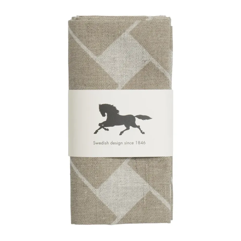 Korg XL servett 45x45 cm 2-pack, Natur-taupe