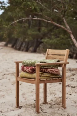 Kotteri pläd 130x170 cm, Vinröd-beige