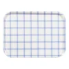 Kristina bricka 20x27 cm, Vit-blå