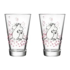 Kärlek Muminglas 2-pack, Klar