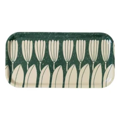 Krokus bricka 22x43 cm, Grön