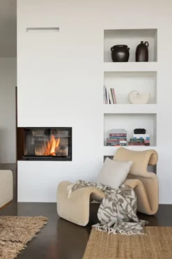 Körsbärsträdgården pläd 130x170 cm, Brun-offwhite