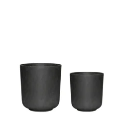Krukor stengods 2-pack, Svart