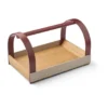 Kydo bricka med handtag 40,5x27x23,5 cm, Ek-grey burgundy