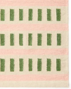 Ladakh ullmatta, Offwhite-green-pink, 230x320cm