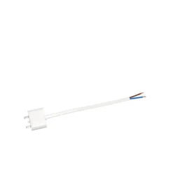 Lampkontakt DCL, vit, med sladd 18 cm, ojordad