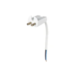 Lampkontakt, vit, med kabel 11 cm, ojordad