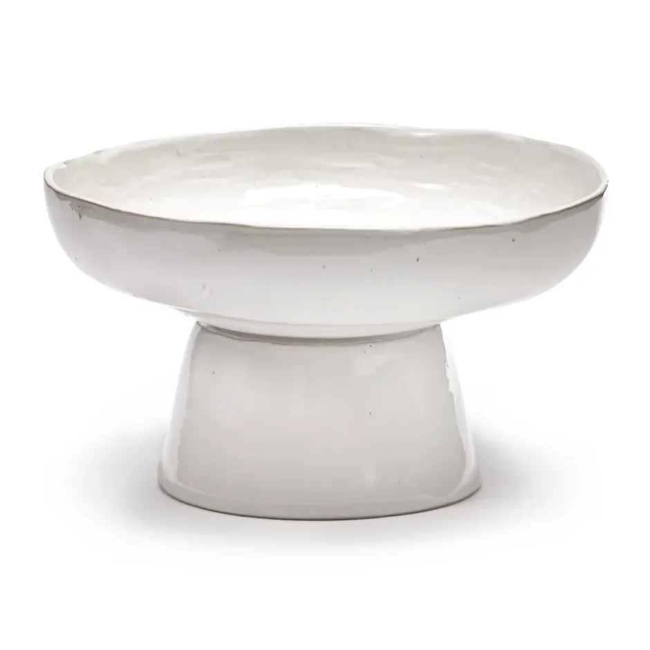 La Mère serveringsfat på fot Ø31 cm, Off white