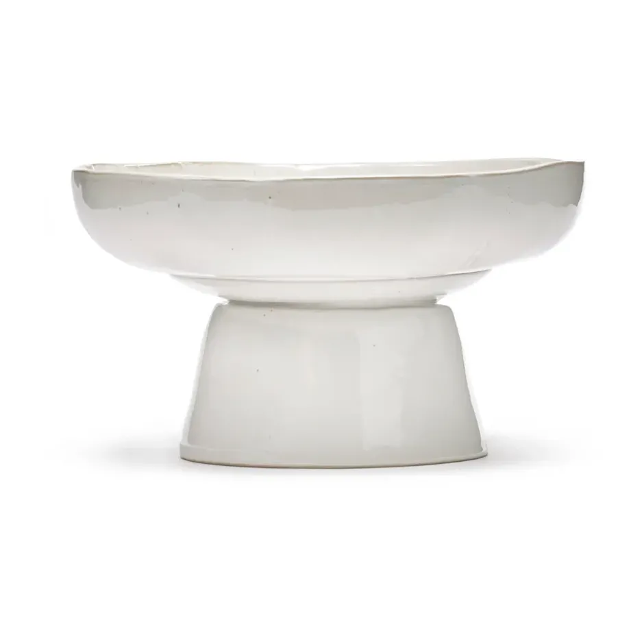La Mère serveringsfat på fot Ø31 cm, Off white
