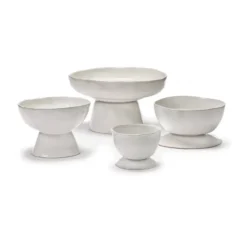 La Mère serveringsfat på fot Ø31 cm, Off white