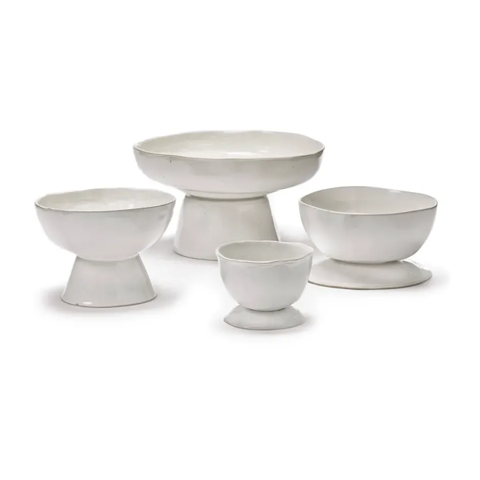 La Mère serveringsfat på fot Ø31 cm, Off white