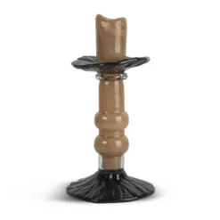 Lara ljusstake S 22 cm, Beige-svart