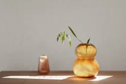 Lasi vas 30 cm, Amber