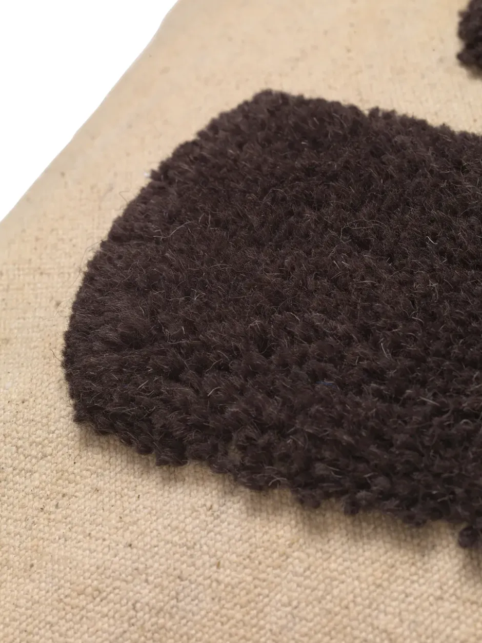 Lay kudde 50x50 cm, Sand / Dark Brown