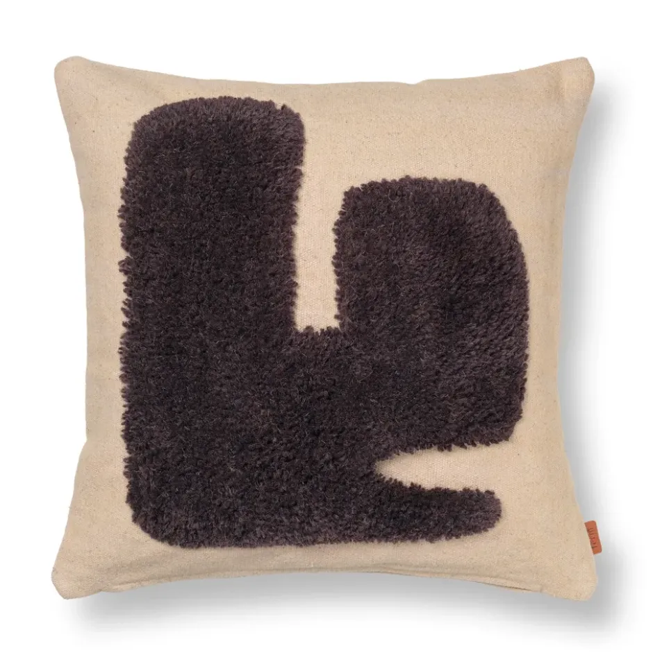 Lay kudde 50x50 cm, Sand / Dark Brown