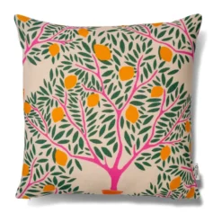 Lemon garden kuddfodral 50x50 cm, Grön