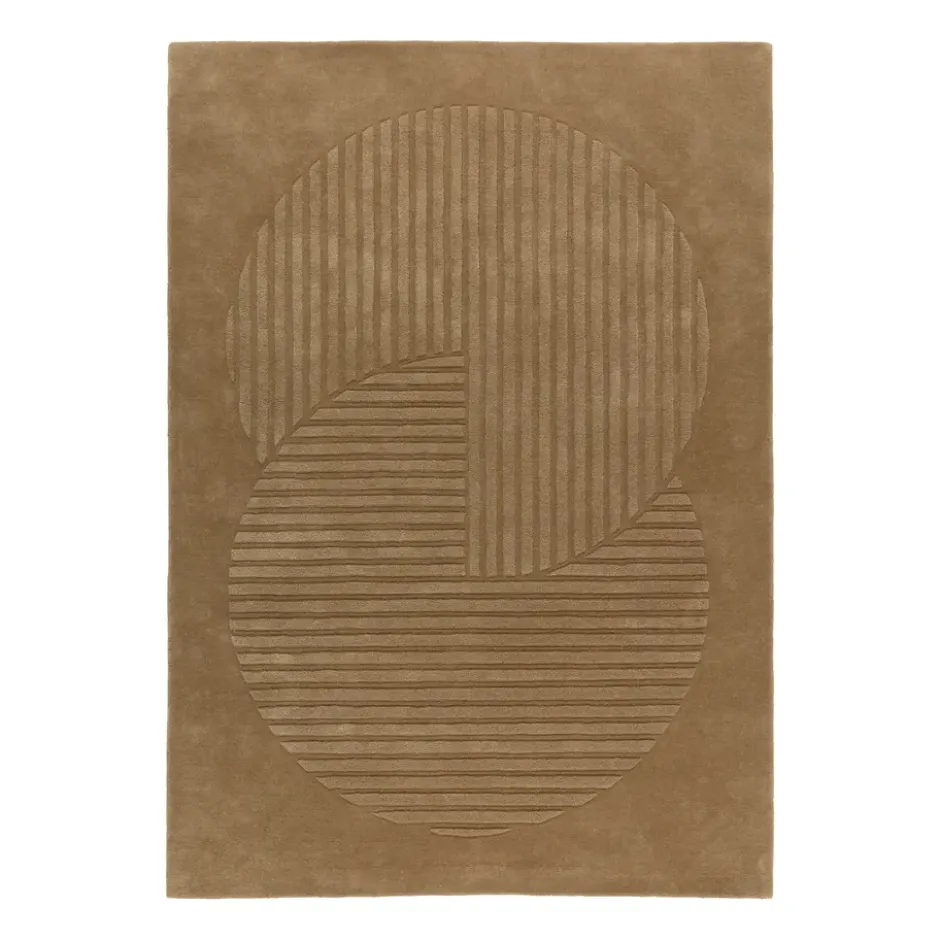 Levels Circles ullmatta, Beige, 200x300 cm