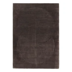 Levels Circles ullmatta, Brun, 170x240 cm