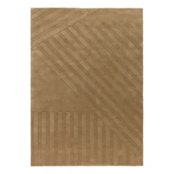 Levels Stripes ullmatta, Beige, 170x240 cm