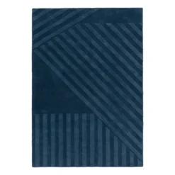 Levels Stripes ullmatta, Blå, 170x240 cm