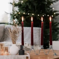 Lignano Sabbiadoro adventsljusstake, Förnicklad mässing