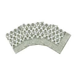 Lily bomullsservett, Green, 4-pack, 45x45 cm