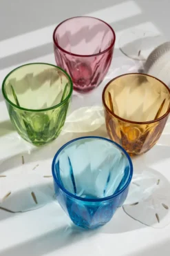 Lily vattenglas olika färger, 4 delar