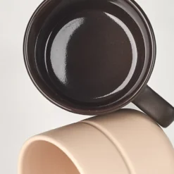 Lines mugg 30 cl 2-pack, Beige