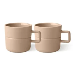 Lines mugg 30 cl 2-pack, Beige