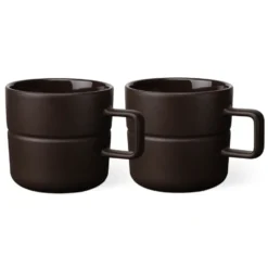 Lines mugg 50 cl 2-pack, Brun