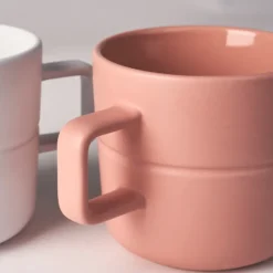 Lines mugg 50 cl 2-pack, Rosa