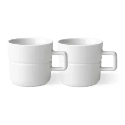 Lines mugg 30 cl 2-pack, Vit