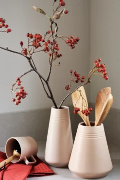 Lines vas 18 cm, Beige