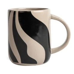 Liz mugg zebra 28 cl, Beige-svart