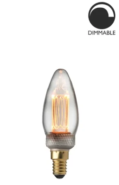 Ljuskälla E14 Laser LED filament Kron 2,3W, Klar