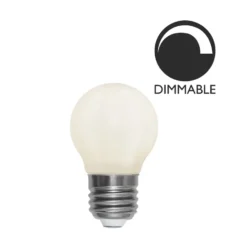Ljuskälla E27 LED filament glob opal 45 mm, 5W