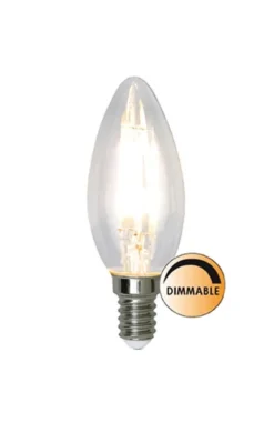 Ljuskälla LED filament Kron 3,2W dimbar E14, Klar