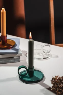 Loop ljusstake Ø11 cm, Teal