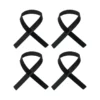 Loop servettring 4-pack, Svart antracit