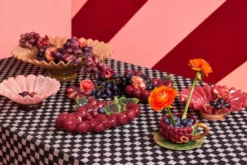 Lori skål M Ø18 cm, Pink-brown