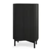 Loud tall skåp 143 cm, Black painted oak