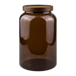 Luna burk med lock large 20 cm, Brown