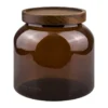 Luna burk med lock small 13 cm, Brown